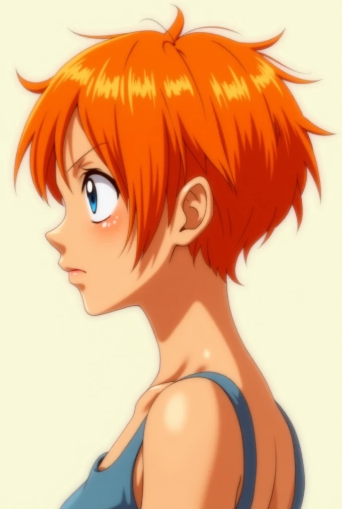 nami from one piece hair is like a boy short underwear