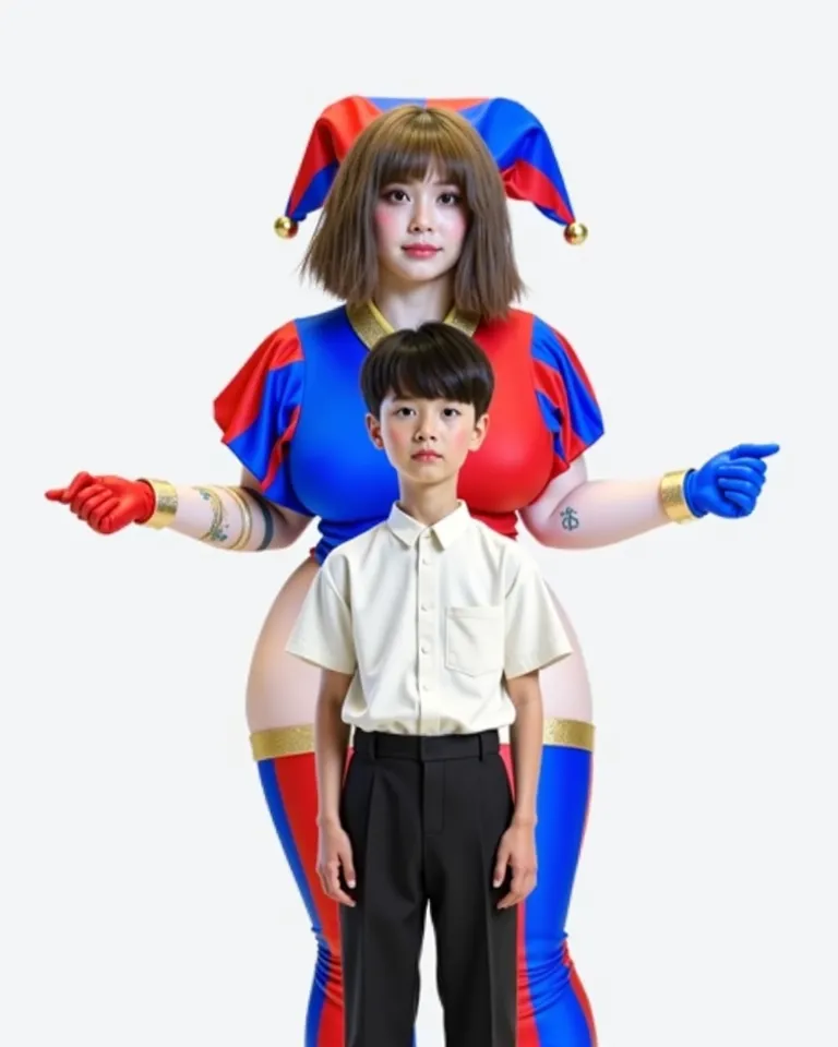   Japanese woman and boy  