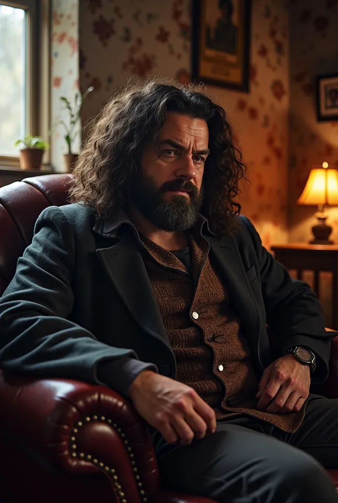 age hagrid in his room in hogwarts