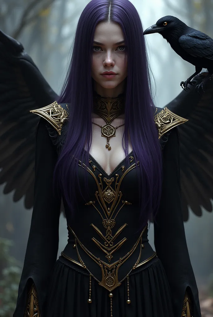 Morgana
Adult Woman
Raça Humana
Element Darkness
Power Animal Raven
Light Skin Color
Straight Dark Purple Hair
Black Eyes
Black and Gold Clothes
Sculptural Body