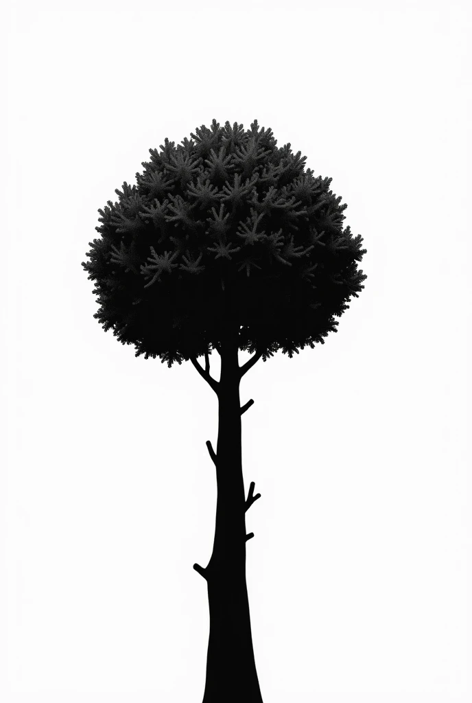 texture black. textured wood. rounded tree. plump tree. interesting and unusual .only white background. only black color of the picture. tree. design. tree silhouette.. unusual style. graphic design 