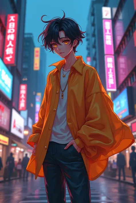 Stylish anime street oversized shirt