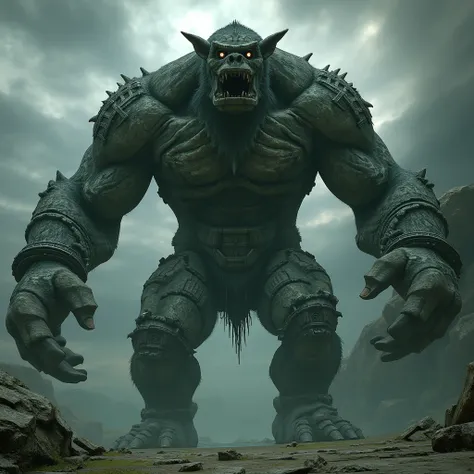 Troll Colossus with two arms spread apart two legs in T-Pose