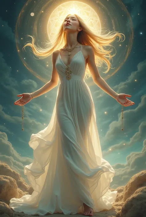 Woman of the Age of Aquarius who represents balance in the balance so that Love and Strength taking into account the gnostic culture 