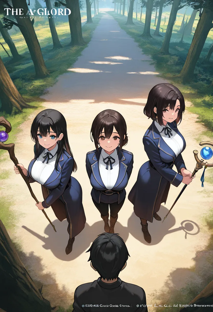 
Masterpiece, group adventurer 2 girls and 1 boy, boy, girls, smile, background, perfect scene , Masterpiece, score 9, anime colors, AMERICAN SHOT, beautiful, composition, fantasy, background in the road forest

High Resolution, Masterpiece, Accurate, Anat...