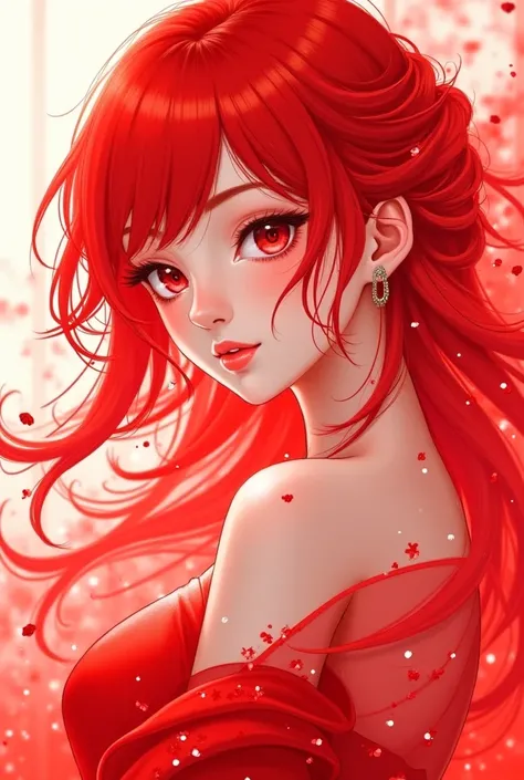 You can make a woman in anime very elegant by highlighting the color red 