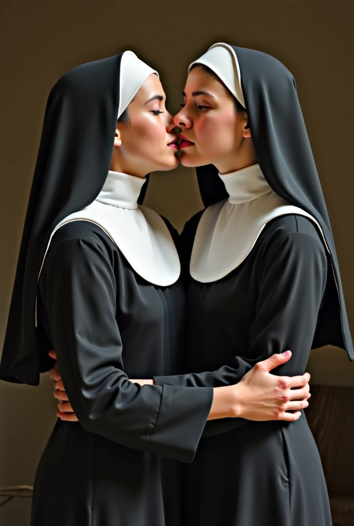 An adult nun having sex with a novice nun