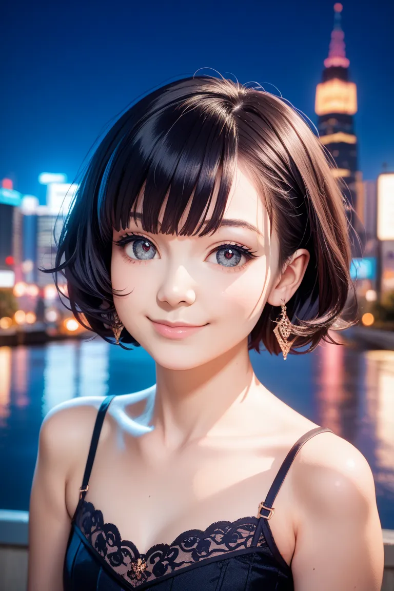 nsfw,20yo, 8k, RAW portrait of (japanese girl), photo realistic, ultra high res, best quality, real life photo , dramatic, atmospheric, (at night :1.1),
1girl, a very beautiful japanese girl, glamour shot of girl, short hair, textured skin, closed mouth, (...