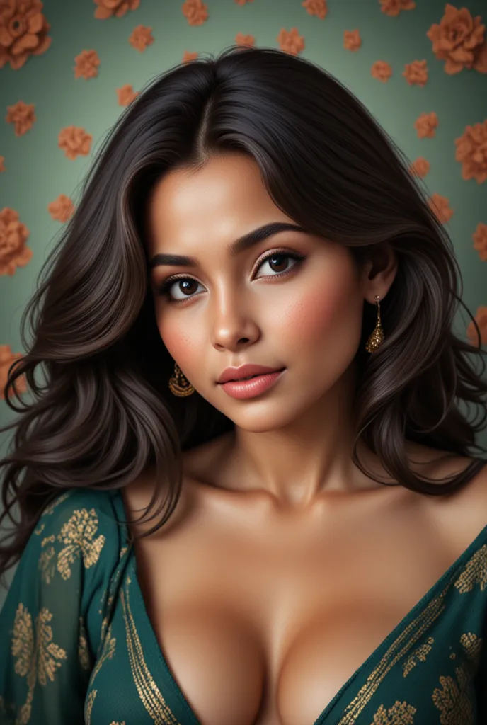 curvalecious indian female, voluptuous figure. beautiful eyes. eminent natural skin's quantum details by polymath render. encapsulate fastidious cogent integrated high ppi cloying harmony. extirpate jpeg artifacts. $faded edges. kafkaesque. otiose. scummy ...