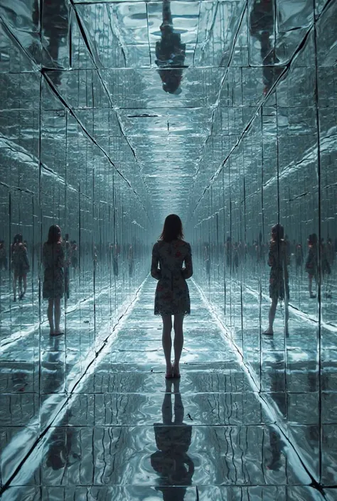 A room filled with mirrors
