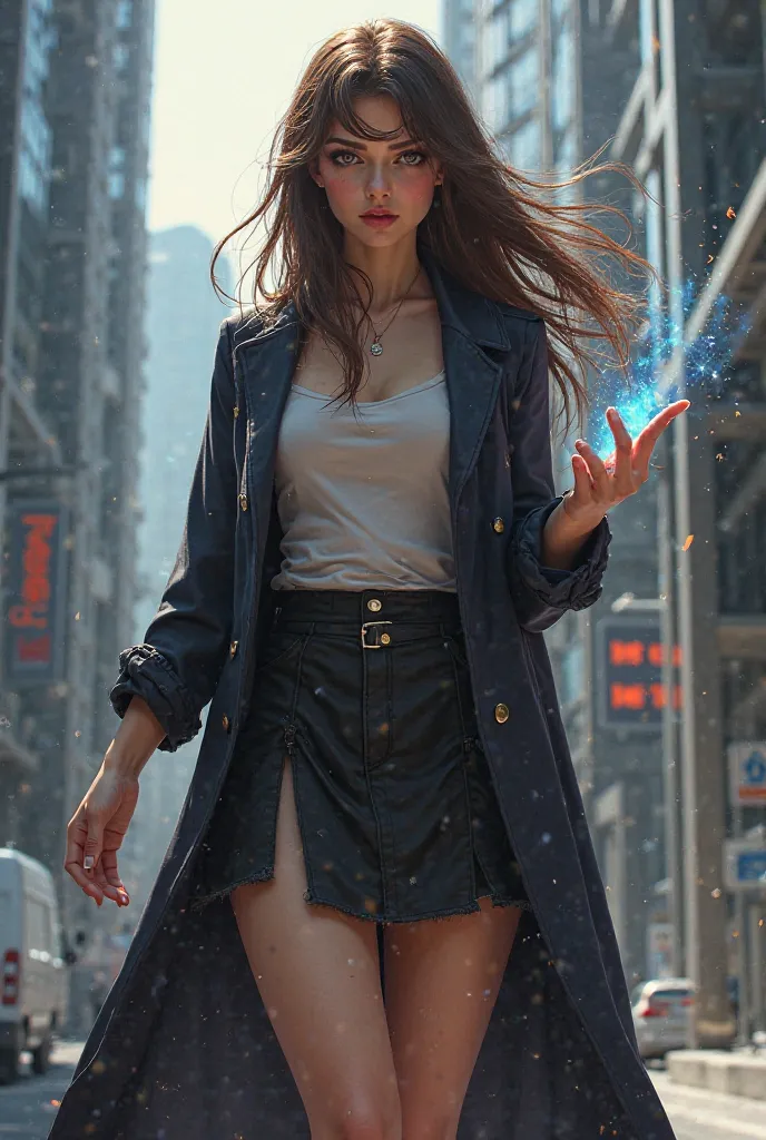 brunette babe wizard modern short skirt