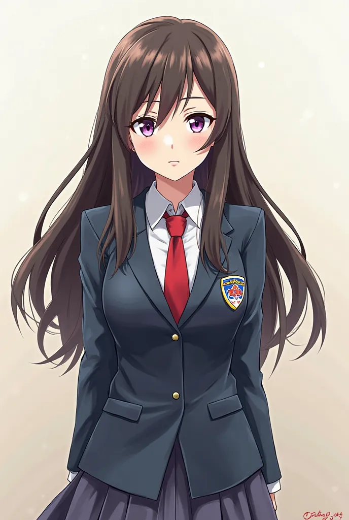 Make an outline girl with long hair, and she should be wearing the uniforms from UA highschool from My hero academia 