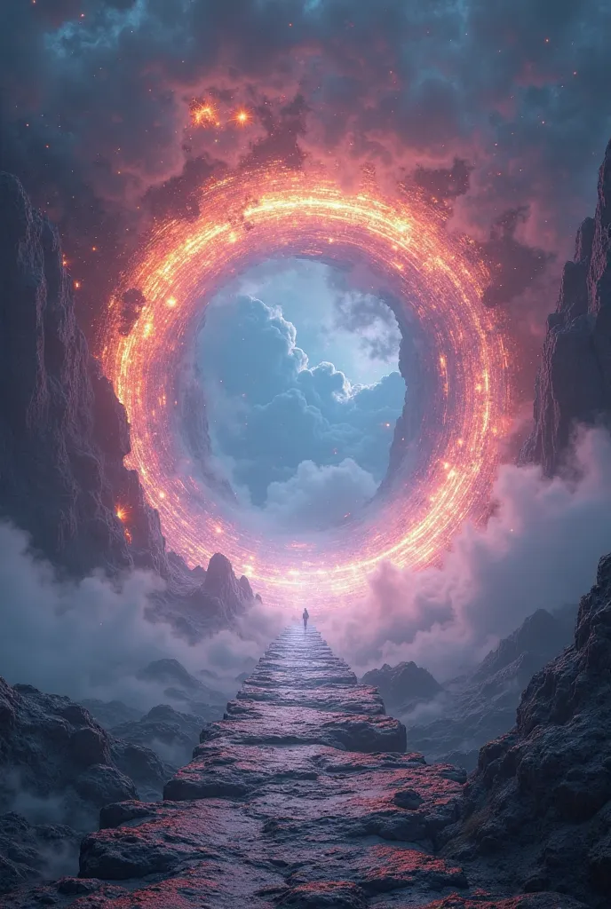 a glowing portal, dynamic portal, magical gateway, fantasy landscape, ethereal atmosphere, glowing energy, swirling vortex, shimmering lights, otherworldly dimensions, intriguing mystery, 4k, ultra-detailed, hyper-realistic, cinematic, dramatic lighting, v...