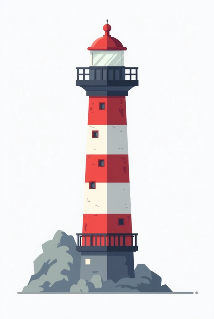 a lighthouse icon with a red and white stripe on the top, una foto de archivo de Ivan Trush, shutterstock, Conceptual art, lighthouse, lighthouse, lighthouse de la barra, Stock Illustration,  clip art ,  SVG illustration , stock image, HD Illustration, ima...