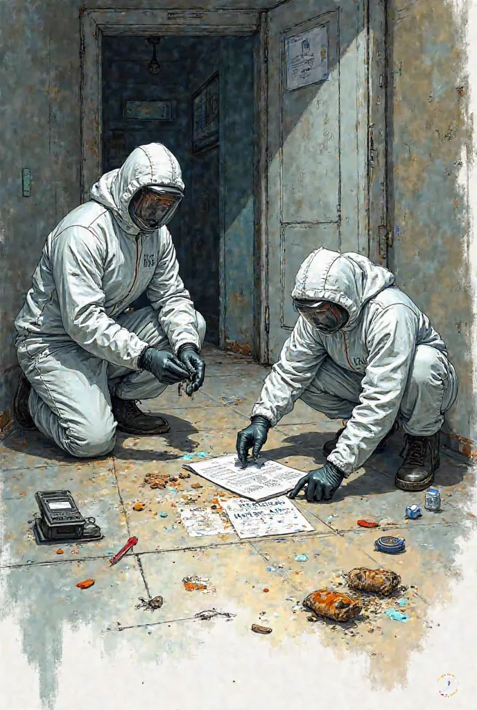 Collecting Evidence For crime scene easy sketch 