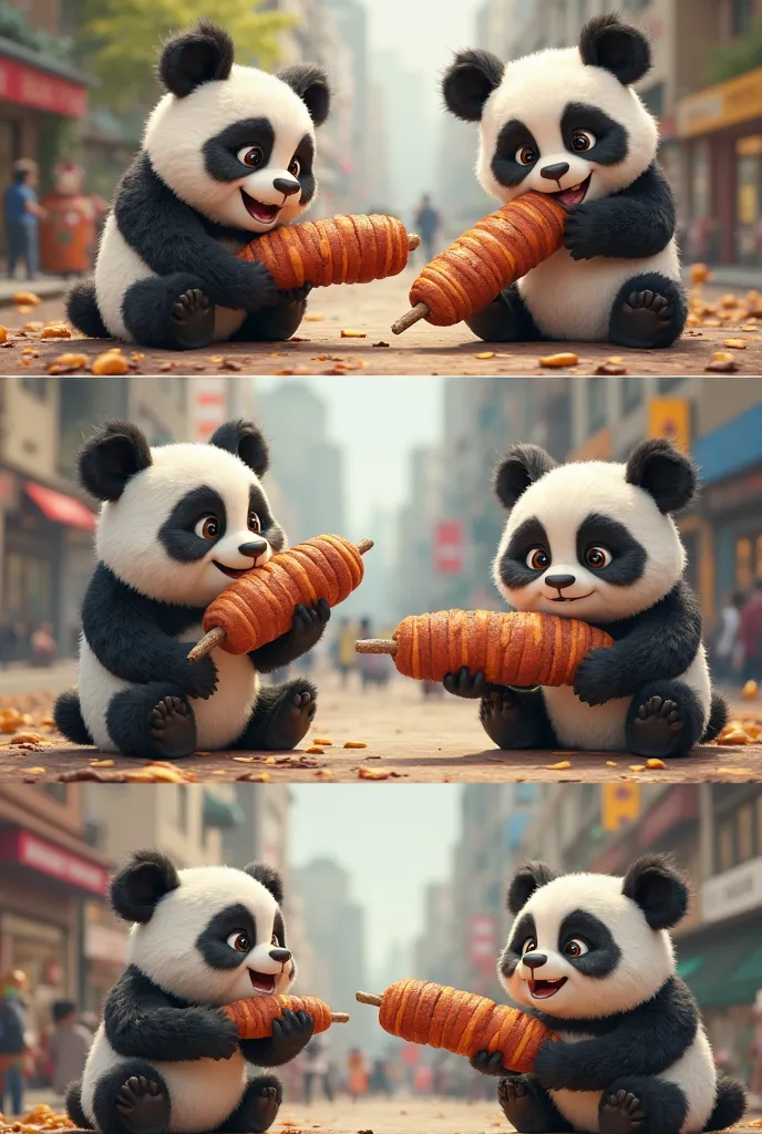 5 different images to make Panda et kessin doner 