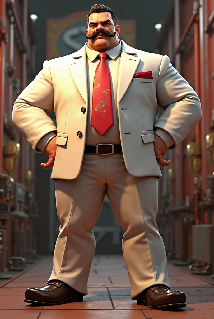 Generate an image of Saxton Hale from TF2