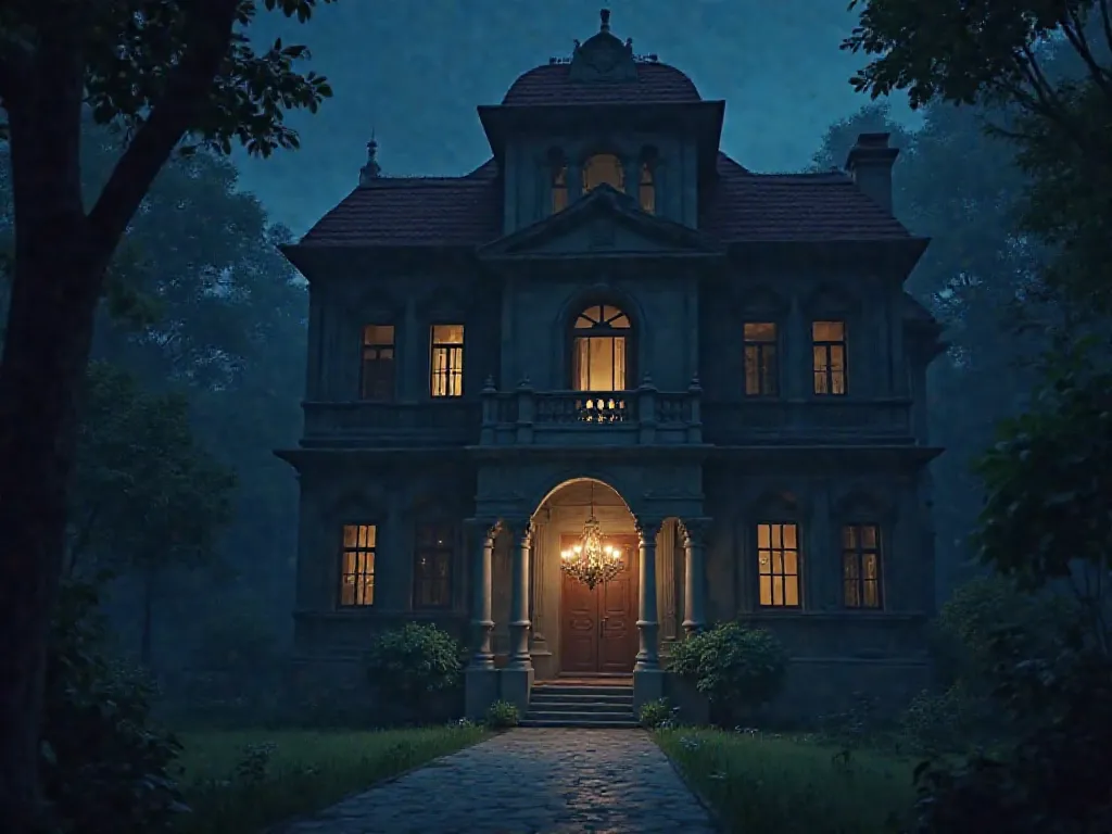 Night silence, dense darkness all around, and a grand Mehra mansion built in a posh area of ​​Mumbai. Suddenly sharp screams echo from a room inside the mansion, which starts echoing throughout the house. A big chandelier slow ,3D cartoon animation