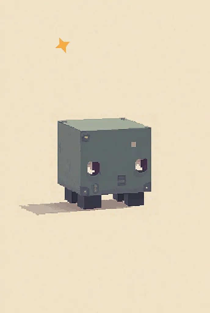 I am a game designer I will use a square character in my game Create a pixel square without background to me