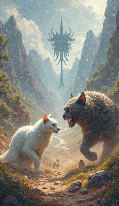 In a world where humanoid cats have evolved into different clans—some intelligent, some primal—a great war is brewing. The peaceful Whitefangs and the brutal Ironclaws must decide: fight for dominance or unite against an even greater enemy threatening thei...