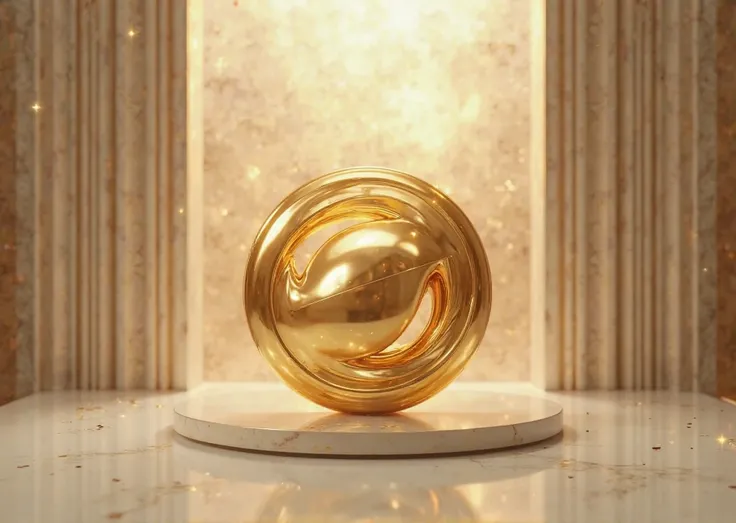 From the previous image I want you to change the logo to gold 