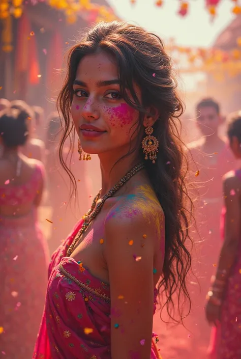 create sexy girl holi images
