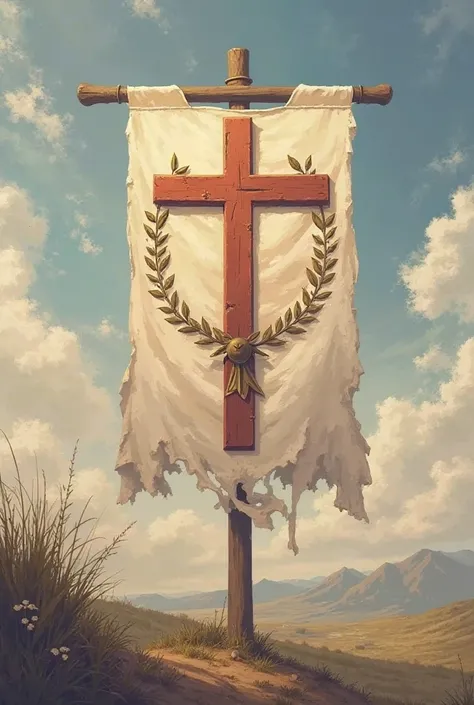 Make a flag with no trinity on it but that has the theme of true followers of Christ