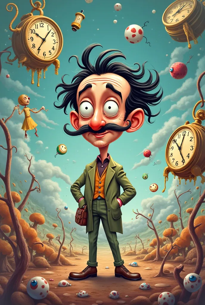 Cartoon of Salvador Dali