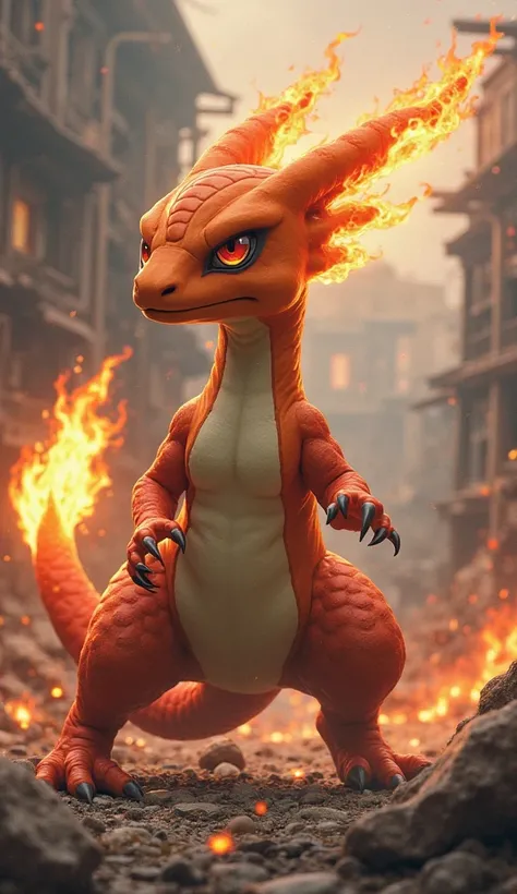 Pokemon Charmeleon Shape & Body: Charmeleon is a lithe, bipedal, lizard-like creature with a body shaped to resemble a medium-sized dinosaur. It stands upright and is slightly hunched forward, conveying an aggressive posture. Color: Charmeleon’s skin is a ...