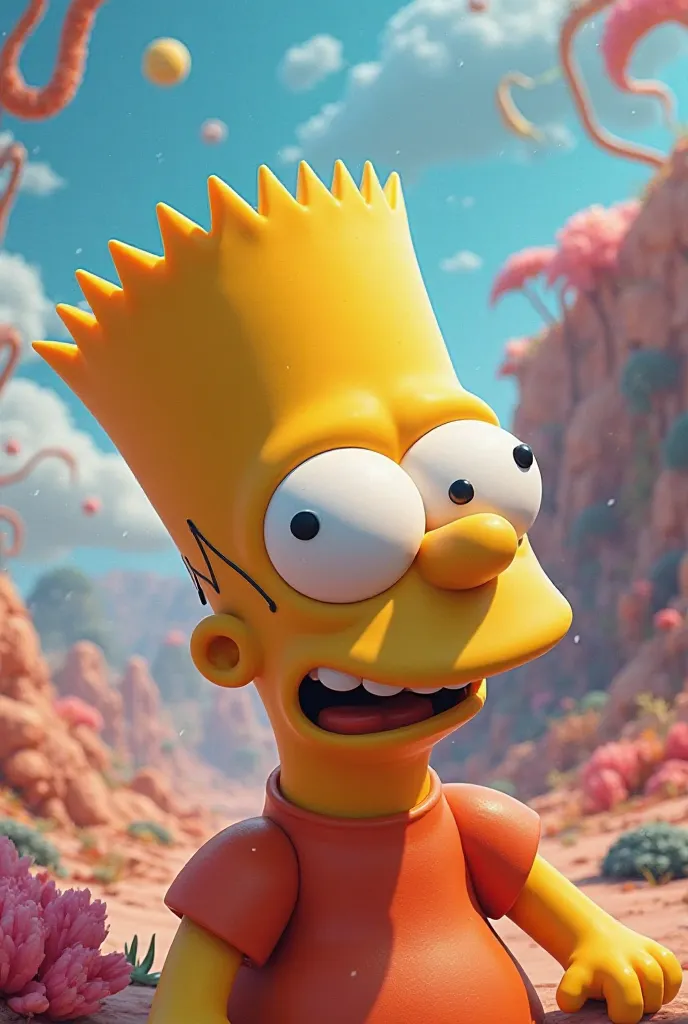 Bart Simpson 3D wallpaper 
With this name in 3D"ismael"