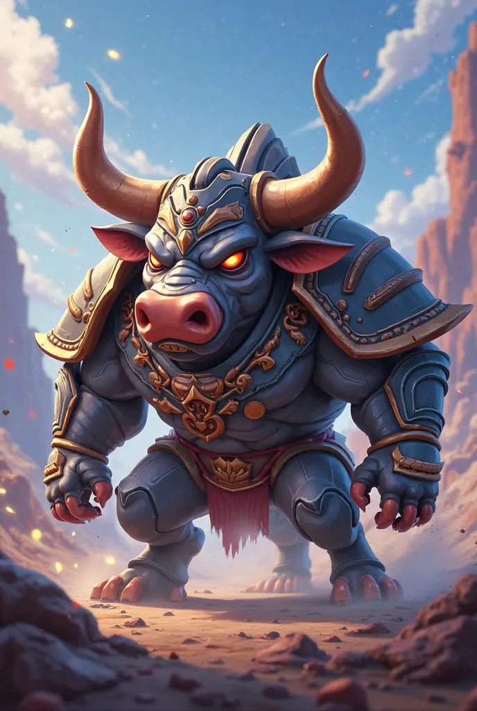 Bull do jogo braw stars, uma skin xaraki kempachi