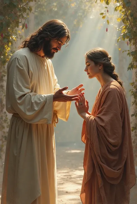 Jesus blessing a person