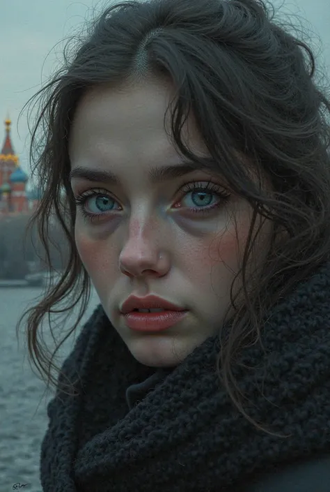 Sad blue eyes and moscow