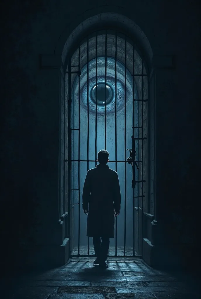  symbolizes moral intangible confinement，but the outside is still dark，represents the individual thinking about moral dilemmas。
The cage in a dark space，As if it were an invisible rule, individual，can only be depicted through light and shadow.。
The door of...