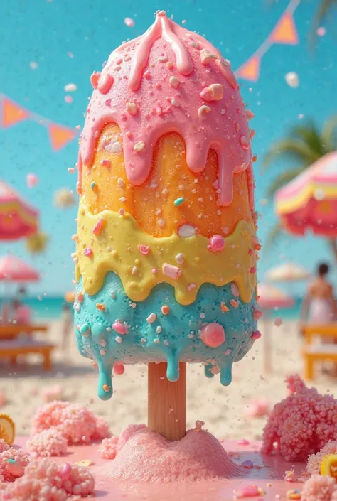 Colourful popsicle