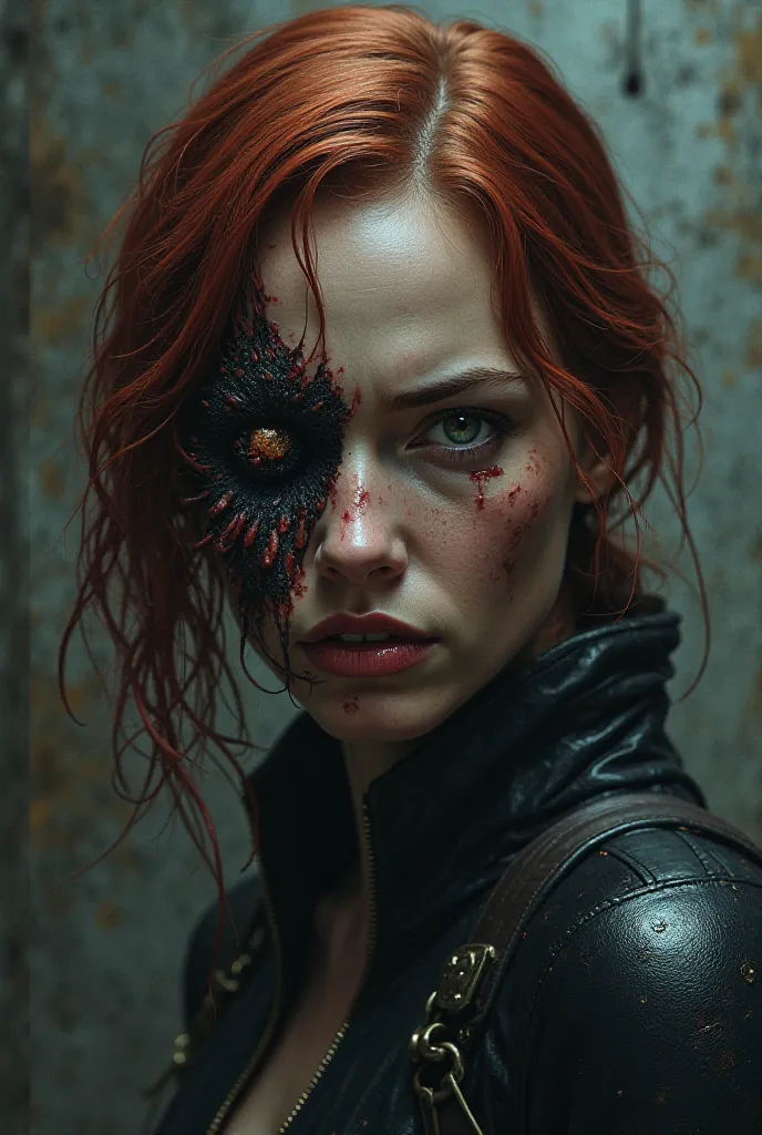 Play Black Widow with a parasite stuck in her face