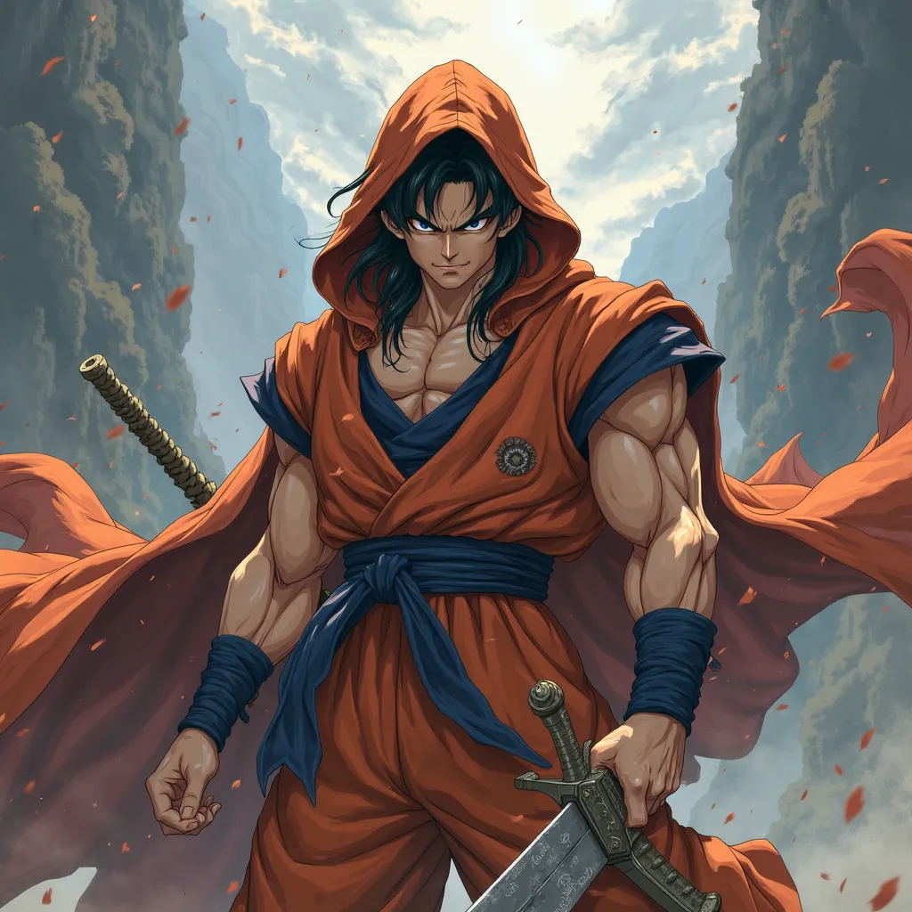 Super SJ hooded Goku with sword 

..