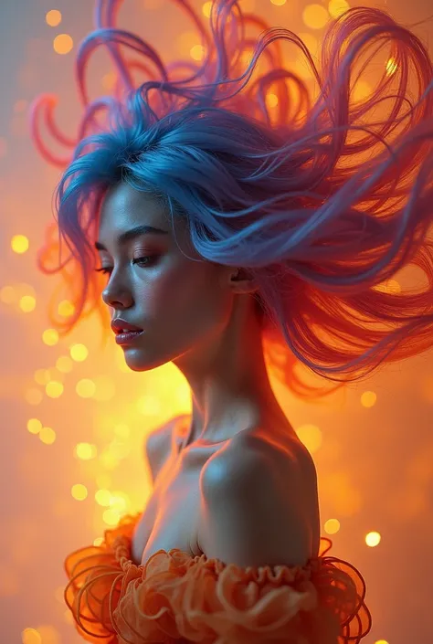 beautiful (zxzxberna), intricate colorful hair with , sunlight, beautiful lighting, vibrant lighting, intricate, highly detailed, elegant, smooth, by Ruan Jia and Artgerm and Anton Fadeev,  