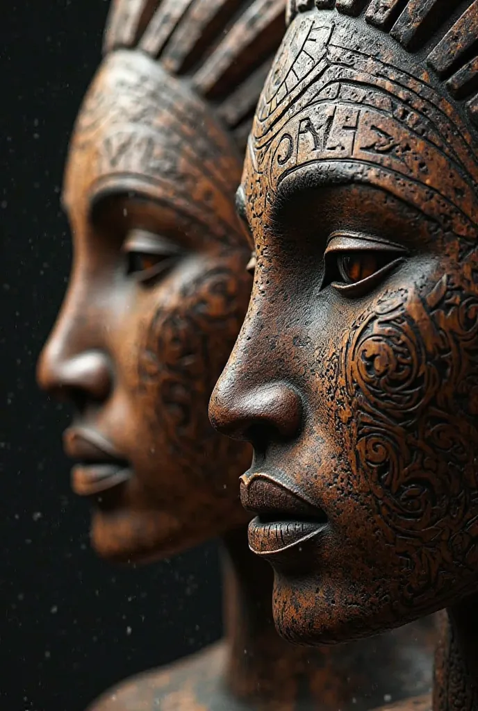 African face sculptures tattoo