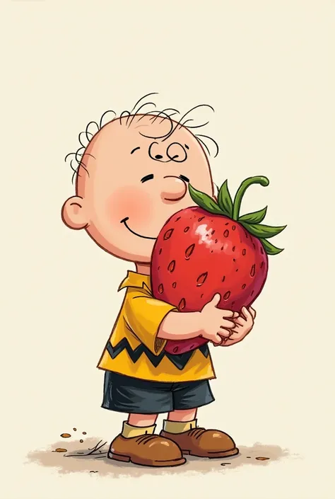 Charlie Brown hugging Strawberry