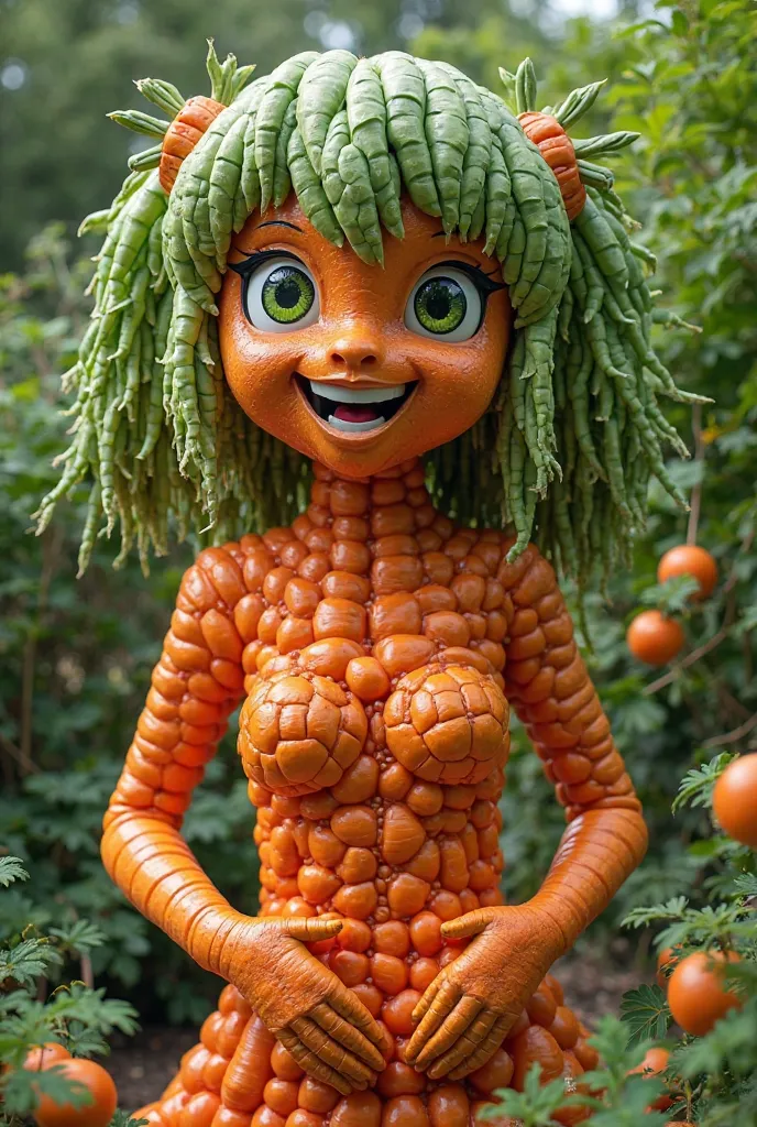 Gumi Megpoid vocaloid statue made of carrots 