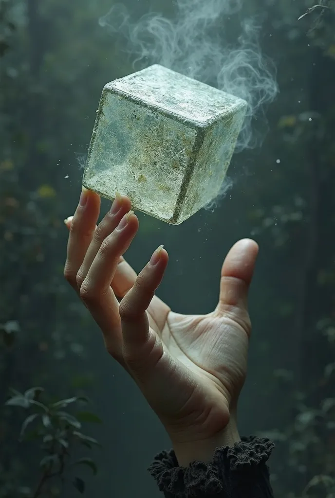 Create a cube for me by swallowing a hand 