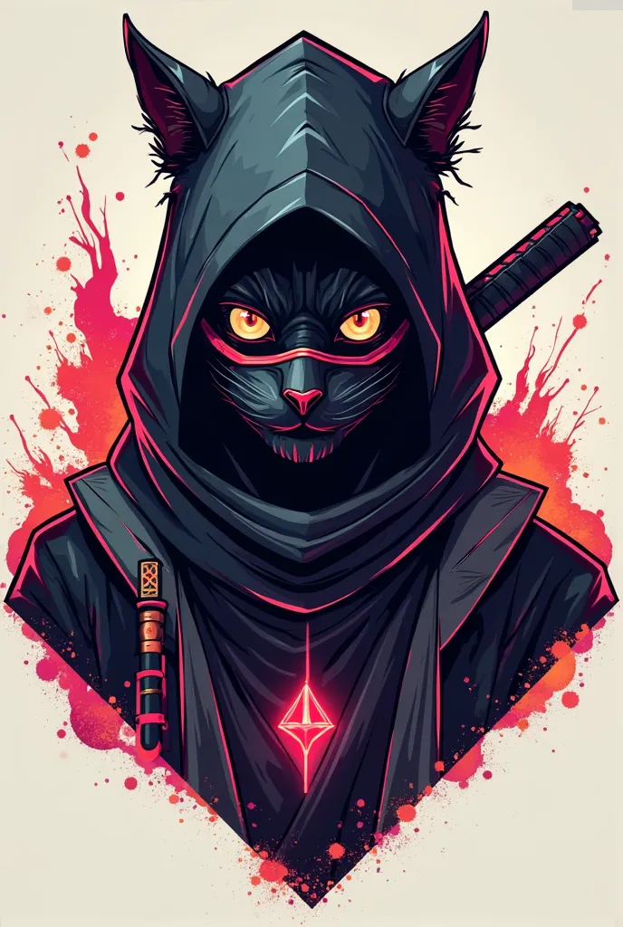 a logo for a gaming team with a ninja face, concept art inspired by Ryūsei Kishida, tumblr, assemblage, assasin, assassin, assassins, cat the assassin, ominous assassin, female assassin, assassin's creed, an edgy  assassin, the omnipotent assassin, assassi...