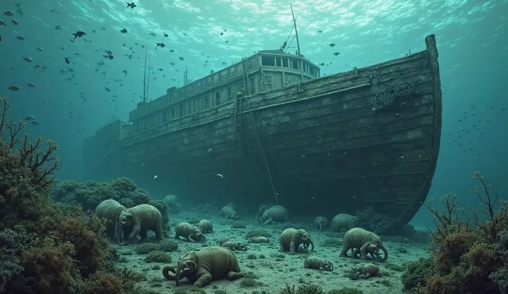 Noah's ark that sank with animals