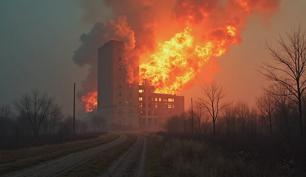 How the Chernobyl nuclear power plant burns