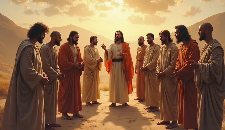 Paint a picture of the ten leper men that Jesus healed