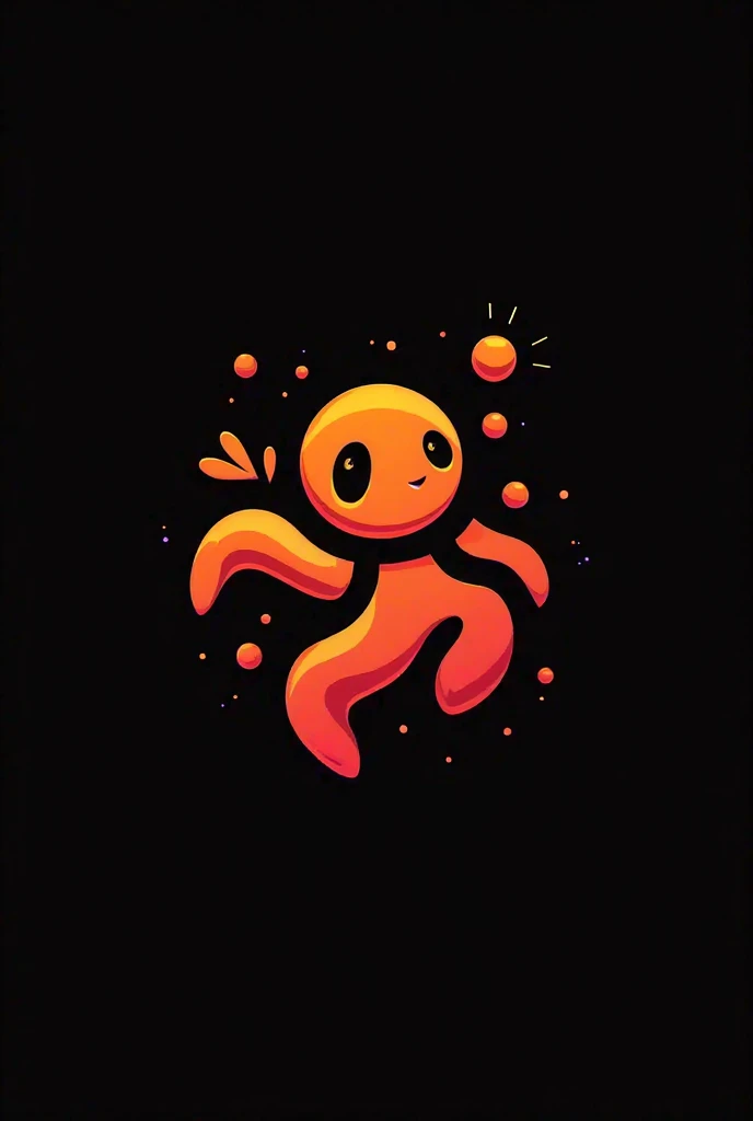 make me a logo for the squirt team on a black background something orange-red 