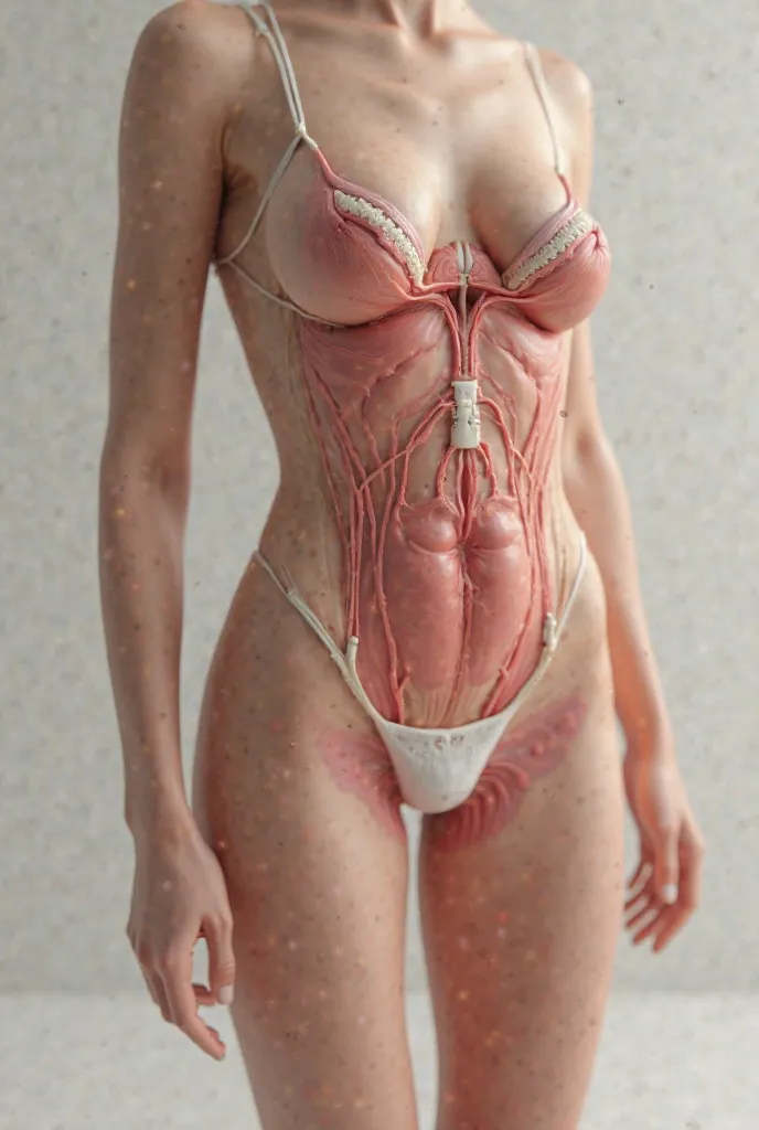 Make a fully naked woman to understand the outer organs for a project