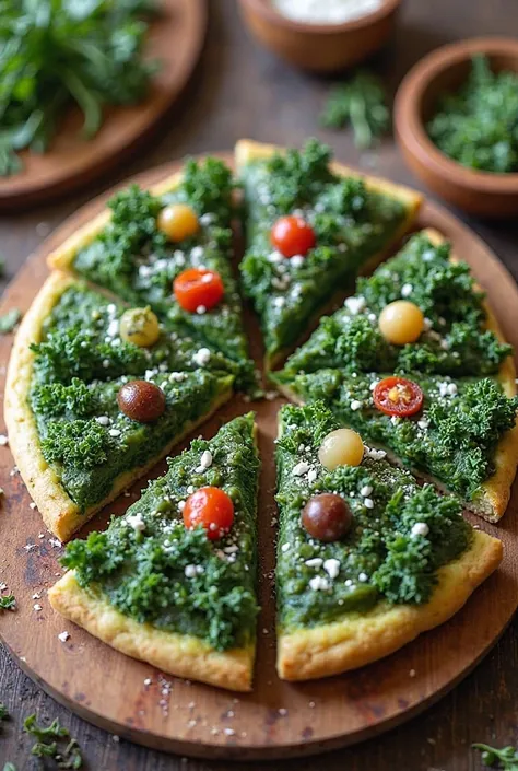 Kale pizza dough