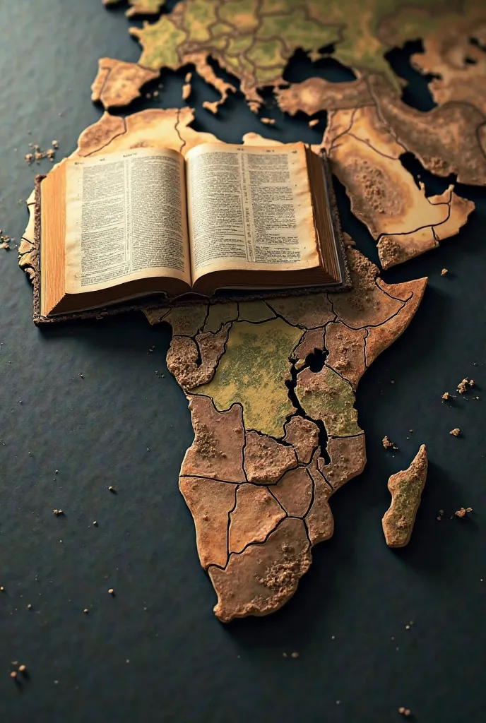 Africa's map with Bibles